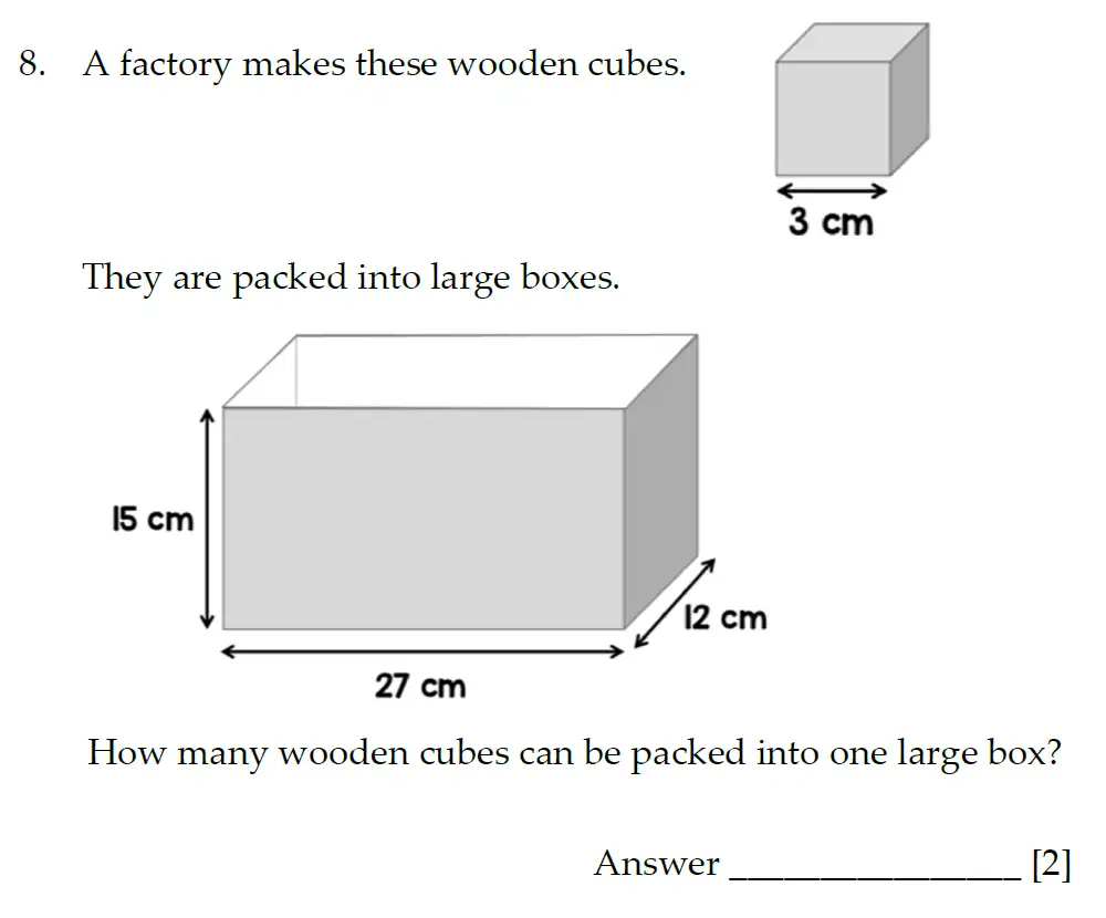 Question 8 - Sevenoaks School Year 7 Entrance Exam 2021