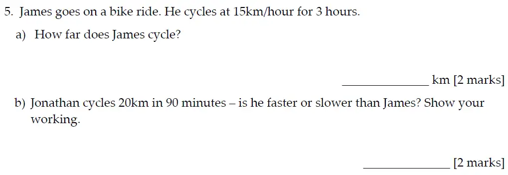 Question 5(a,b) - Sevenoaks School Year 7 Entrance Exam 2022