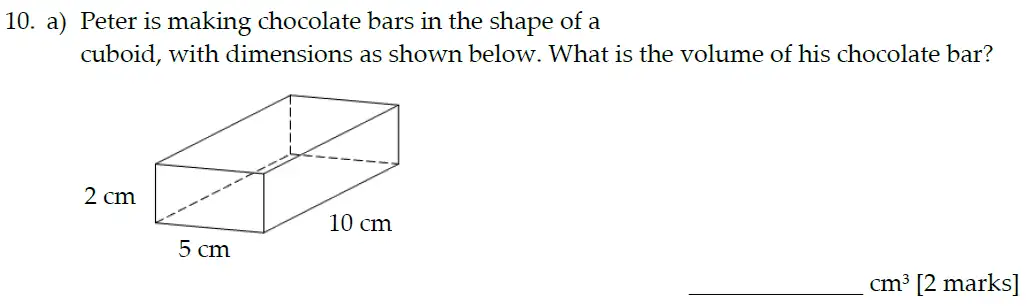 Question 10(a) - Sevenoaks School Year 7 Entrance Exam 2022