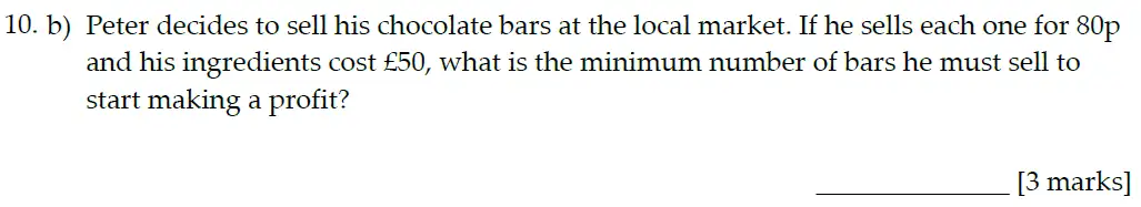 Question 10(b) - Sevenoaks School Year 7 Entrance Exam 2022