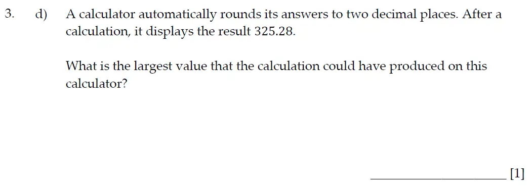 Question 3(d) - Sevenoaks School Year 7 Entrance Exam 2023