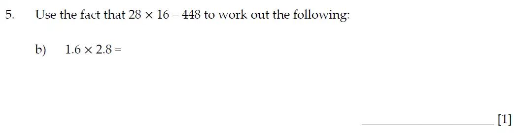 Question 5(b) - Sevenoaks School Year 7 Entrance Exam 2023