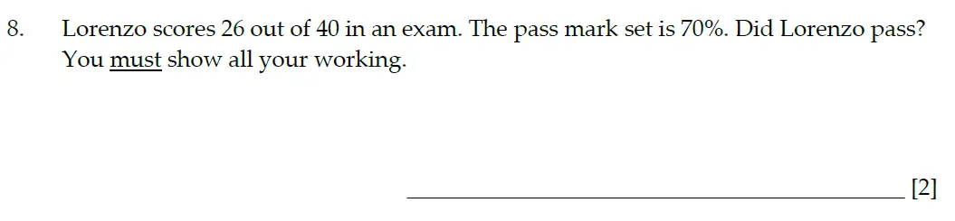 Question 8 - Sevenoaks School Year 7 Entrance Exam 2023