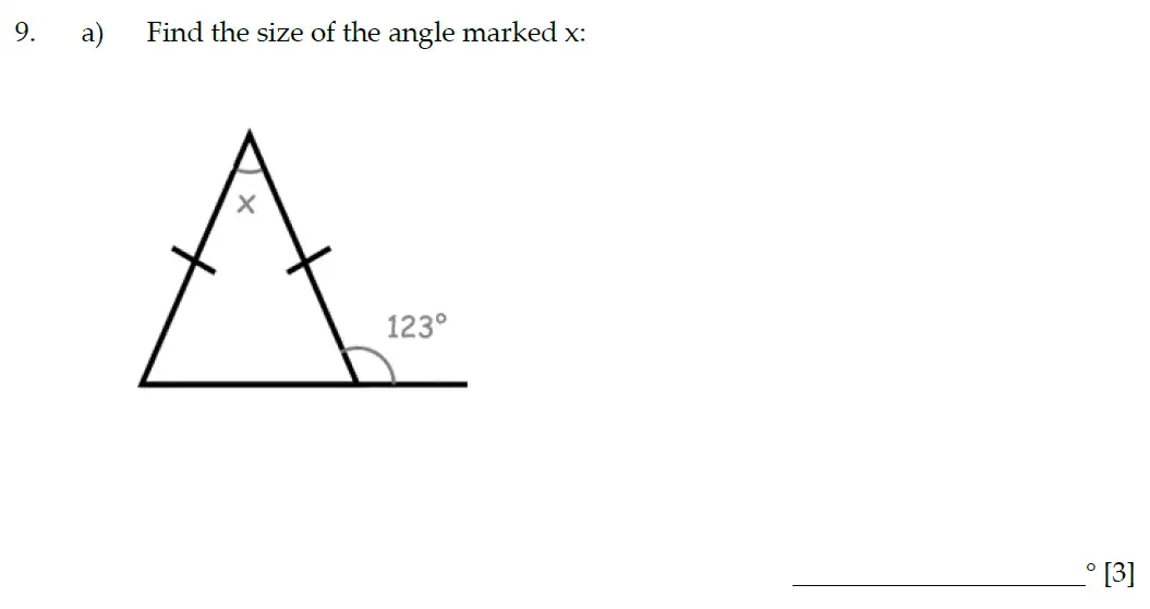 Question 9(a) - Sevenoaks School Year 7 Entrance Exam 2023