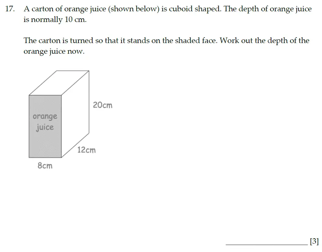 Question 17 - Sevenoaks School - Year 7 Maths Entrance Exam - 2023