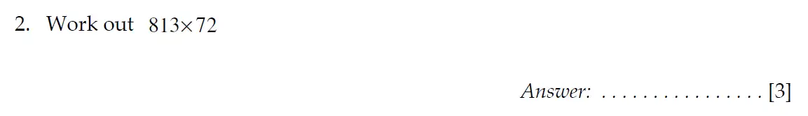 Question 2 - Sevenoaks School Year 7 2024 Sample Paper
