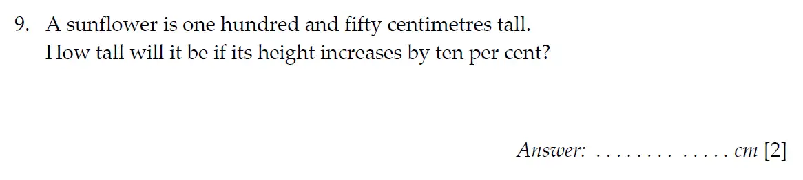 Question 9 - Sevenoaks School Year 7 2024 Sample Paper