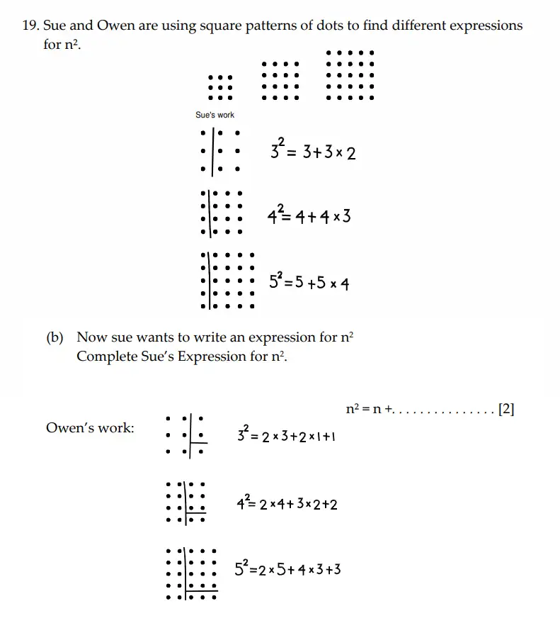 Question 19(b) - Sevenoaks School - Year 7 Sample Paper - 2026