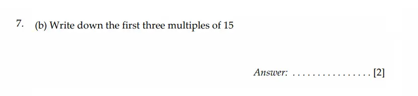 Question 7(b) - Sevenoaks School - Year 7 Sample Paper - 2026