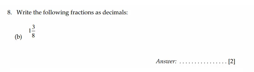 Question 8(b) - Sevenoaks School - Year 7 Sample Paper - 2026