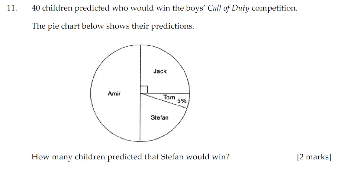 Question 11 - Sevenoaks School Year 7 2011 Sample Paper