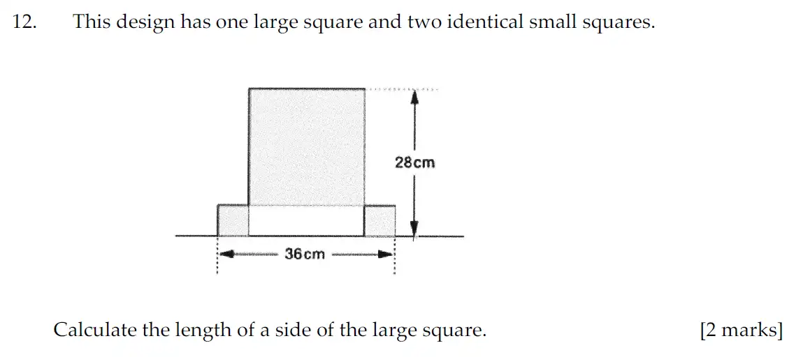 Question 12 - Sevenoaks School Year 7 2011 Sample Paper