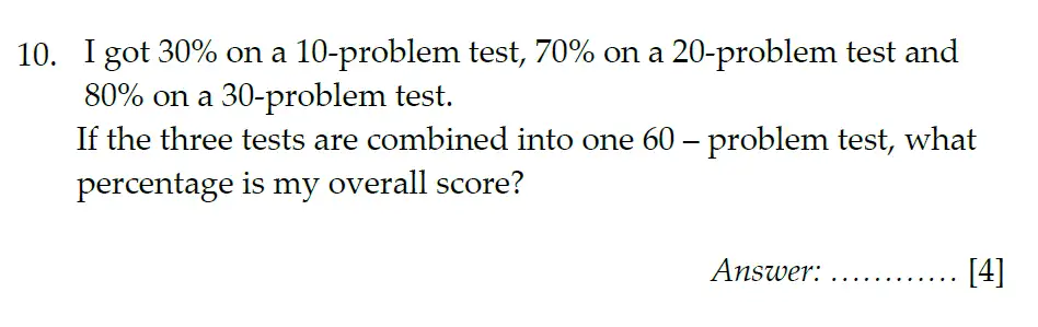 Question 10 - Sevenoaks School Year 7 2012 Sample Paper