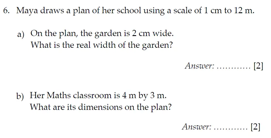 Question 6(a,b) - Sevenoaks School Year 7 2012 Sample Paper
