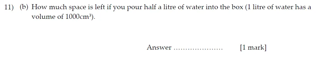 Question 11(b) - Sevenoaks School Year 7 2013 Sample Paper