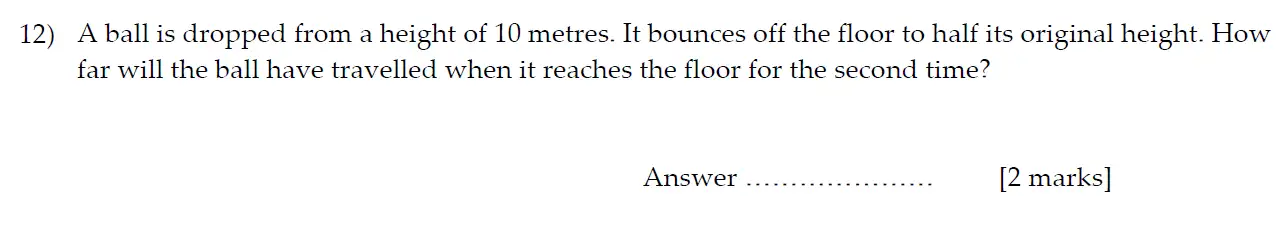 Question 12 - Sevenoaks School Year 7 2013 Sample Paper