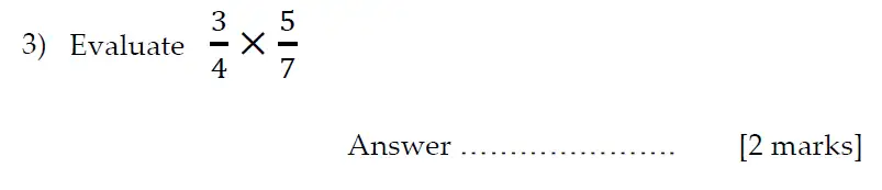 Question 3 - Sevenoaks School Year 7 2013 Sample Paper