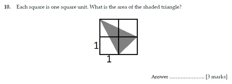 Question 10 - Sevenoaks School Year 7 Sample Paper 2014