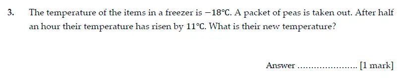 Question 3 - Sevenoaks School Year 7 Sample Paper 2014