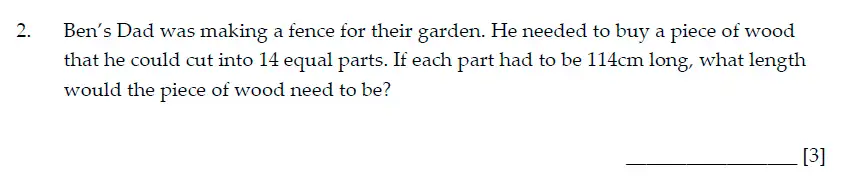 Question 2 - Sevenoaks School Year 7 Sample Paper 2015