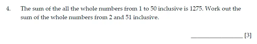 Question 4 - Sevenoaks School Year 7 Sample Paper 2015