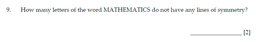 Question 9 - Sevenoaks School Year 7 Sample Paper 2015
