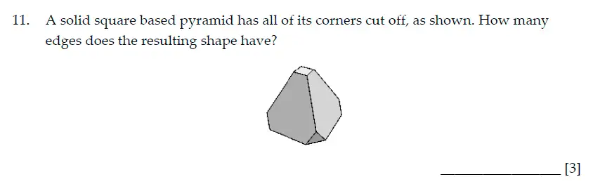 Question 11 - Sevenoaks School Year 7 Sample Paper 2015