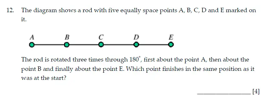 Question 12 - Sevenoaks School Year 7 Sample Paper 2015