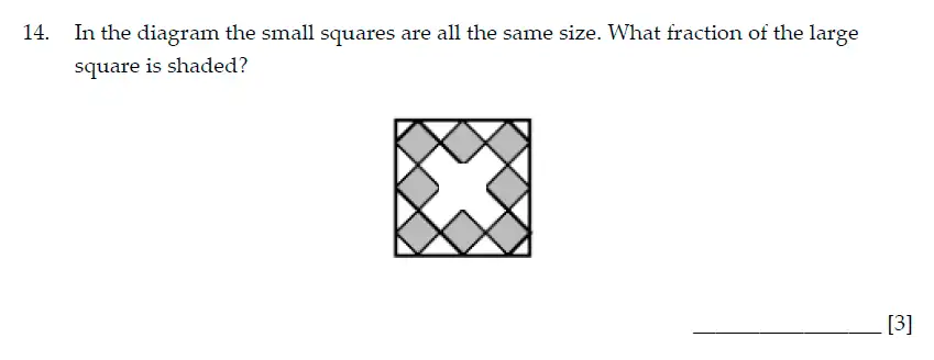 Question 14 - Sevenoaks School Year 7 Sample Paper 2015