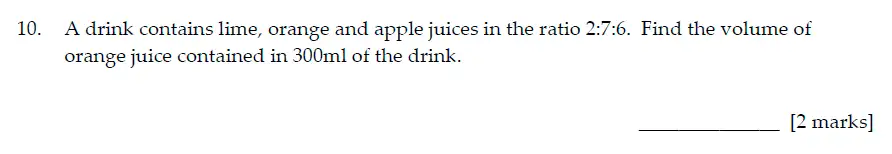 Question 10 - Sevenoaks School Year 7 Sample Paper 2016