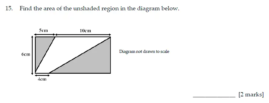 Question 15 - Sevenoaks School Year 7 Sample Paper 2016