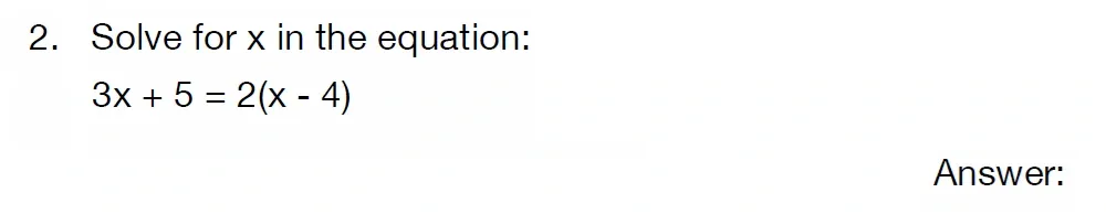 Question 02 - St Albans High School for Girls - 11 Plus Maths Specimen Paper 1 - 2025