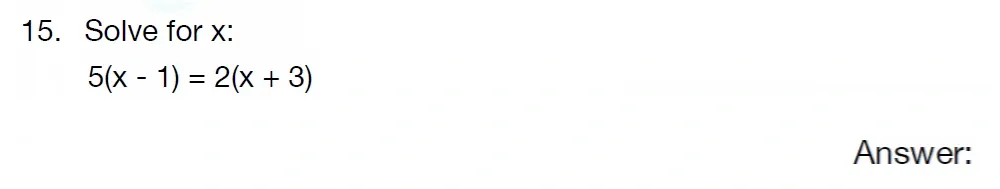 Question 15 - St Albans High School for Girls - 11 Plus Maths Specimen Paper 1 - 2025