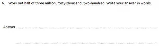 Question 6 - St Albans High School for Girls – Specimen 11 Plus Maths Paper 1 – 2024