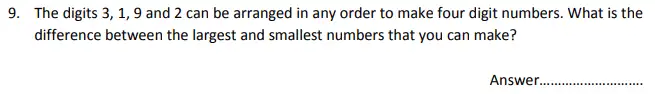 Question 9 - St Albans High School for Girls – Specimen 11 Plus Maths Paper 1 – 2024
