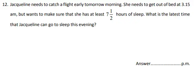 Question 12 - St Albans High School for Girls – Specimen 11 Plus Maths Paper 1 – 2024