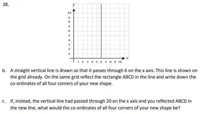 Question 28(b,c) - St Albans High School for Girls – 11 Plus Maths Specimen Paper 2 – 2025