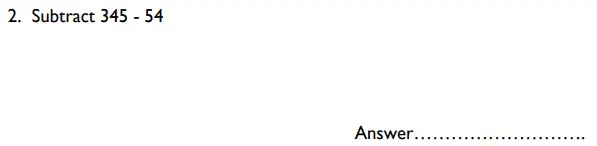 Question 2 - St Albans High School for Girls – Specimen 11 Plus Maths Paper – 2017