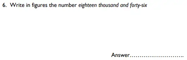Question 6 - St Albans High School for Girls – Specimen 11 Plus Maths Paper – 2017