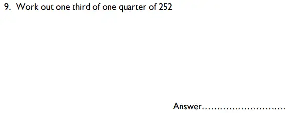 Question 9 - St Albans High School for Girls – Specimen 11 Plus Maths Paper – 2017