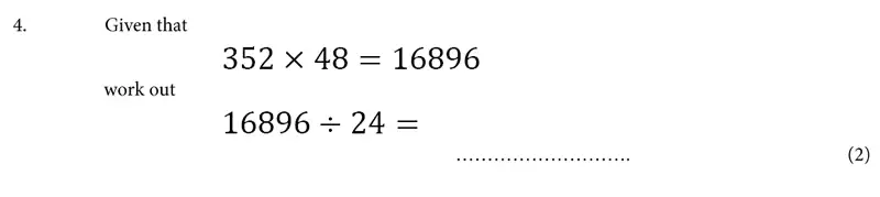 Question 4 - St Albans School – 11 Plus Maths Entrance Exam Paper 2019