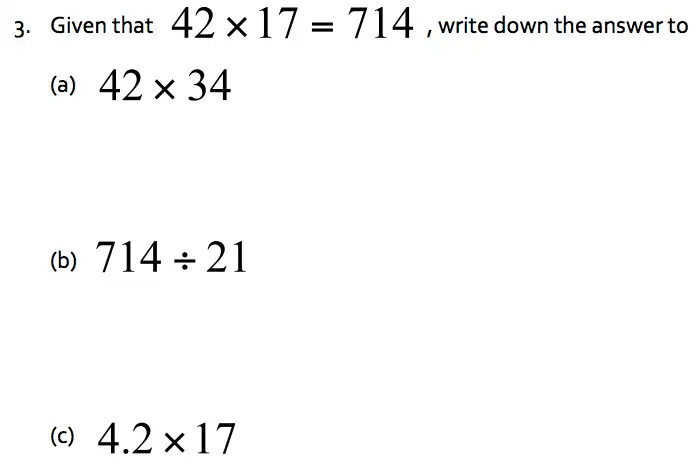 Question 3(a,b,c) - St Albans School – 11+ Maths Specimen Paper - 2024