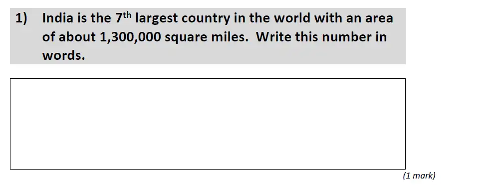 Question 1 - St Anselms College 2024 11 Plus Maths Sample Paper 2