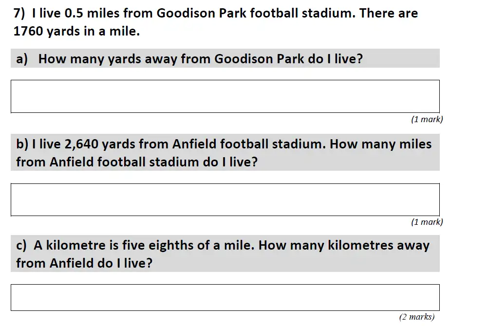 Question 7(a,b,c) - St Anselms College 2024 11 Plus Maths Sample Paper 2