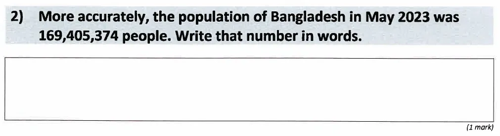 Question 02 - St Anselms College - 11 Plus Maths Sample Paper 1 - 2025