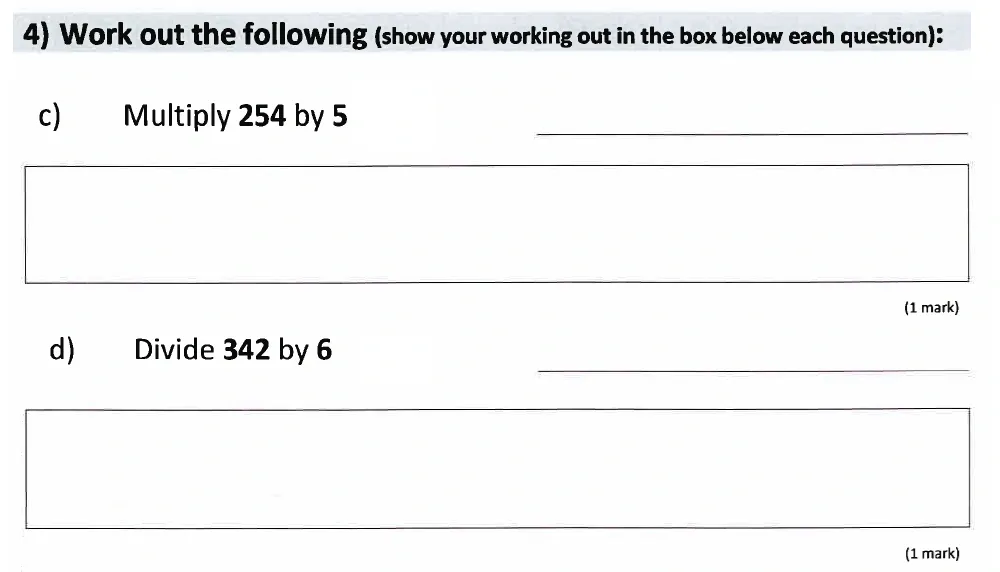Question 04(c,d) - St Anselms College - Eleven Plus Maths Sample Paper 1 - 2025