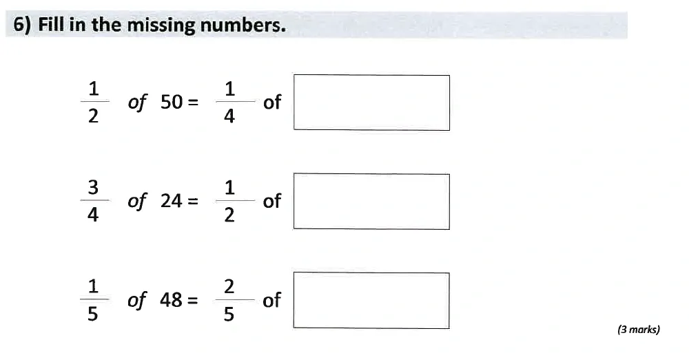 Question 06(a) - St Anselms College - Eleven Plus Maths Sample Paper 1 - 2025