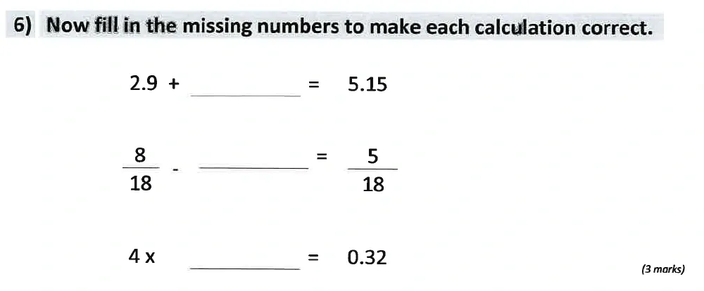 Question 6(b) - St Anselms College - Eleven Plus Maths Sample Paper 1 - 2025