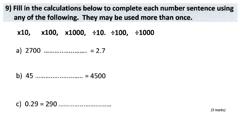 Question 09(a) - St Anselms College - 11 Plus Maths Sample Paper 1 - 2025