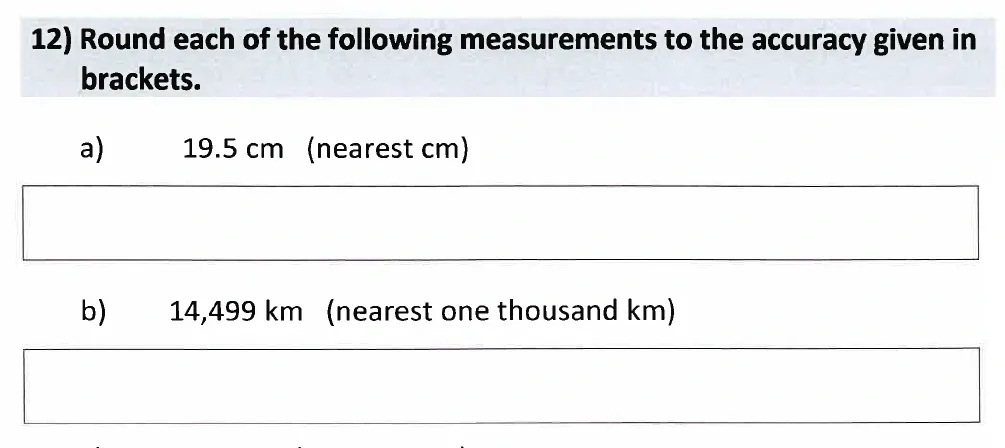 Question 12(a,b) - St Anselms College - 11 Plus Maths Sample Paper 1 - 2025